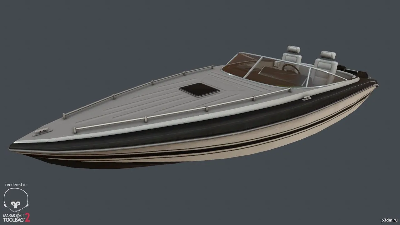 ships 3d models - Speedboat - 1440178952_speedboat_p3dm.ru