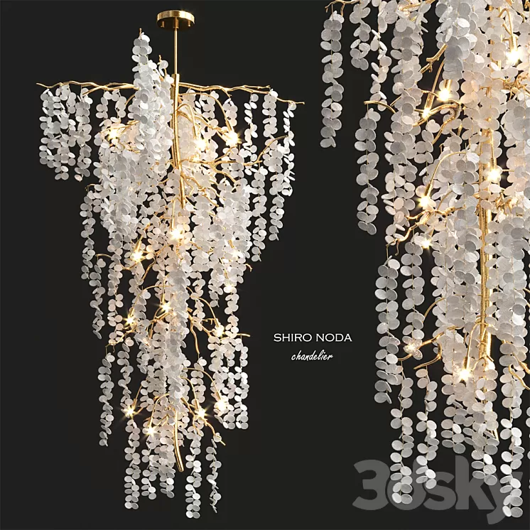 Shiro Noda Chandelier by John Richard 3D Model