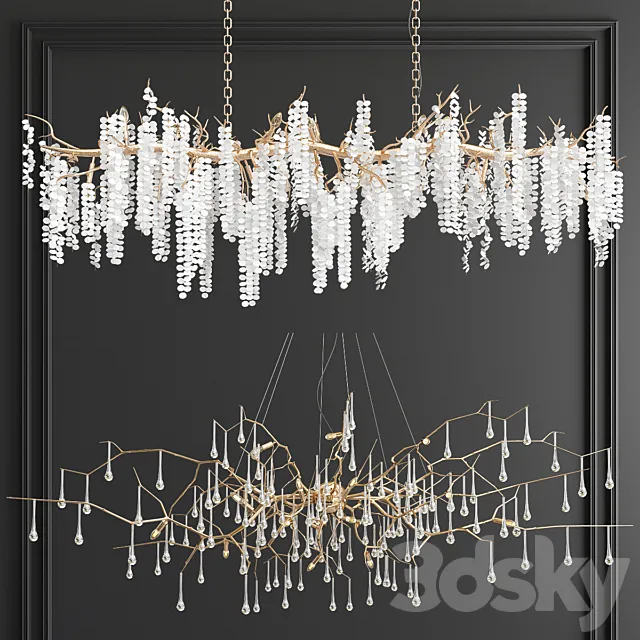 Shiro & Serip Branching Chandelier 3DModel