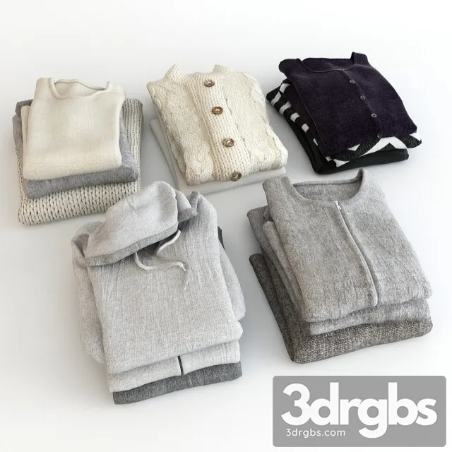 Shirt Collection 3D Model Free