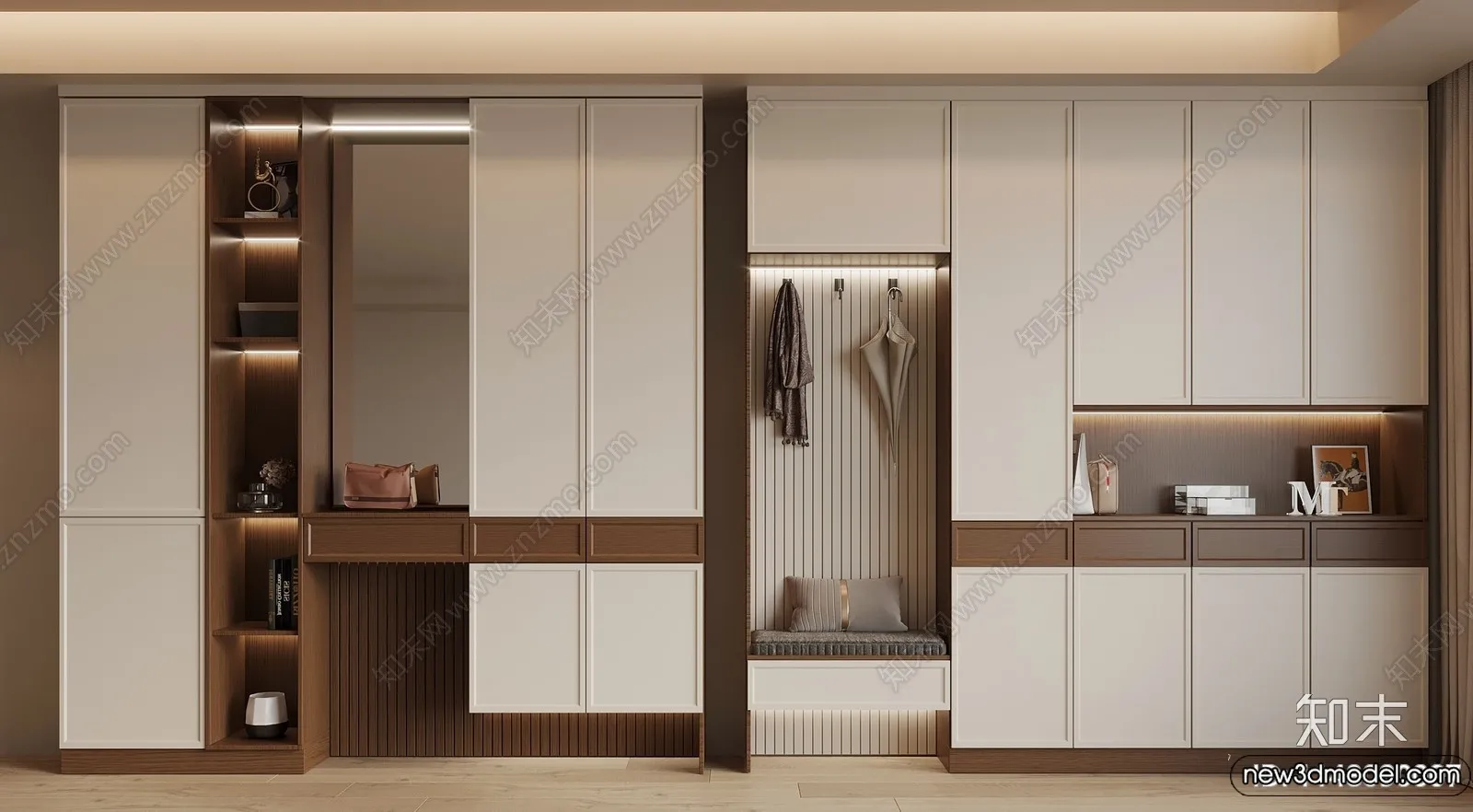 Shoe Cabinet and Racks - 3D Models for Interior - 012