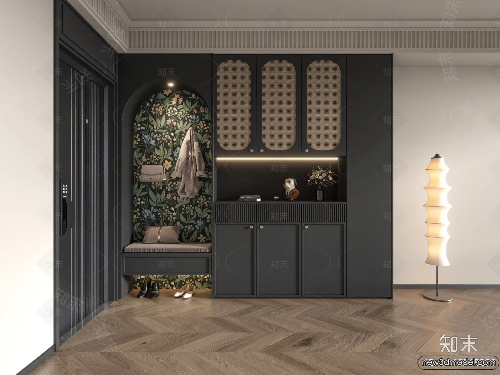 Shoe Cabinet and Racks - 3D Models for Interior - 018