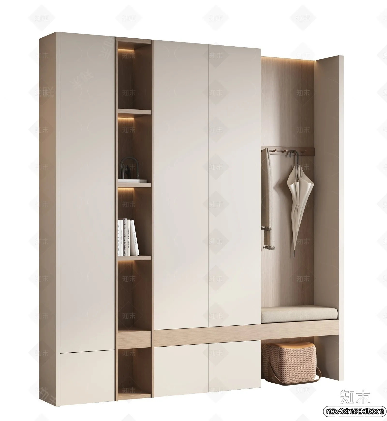 Shoe Cabinet and Racks - 3D Models for Interior - 019