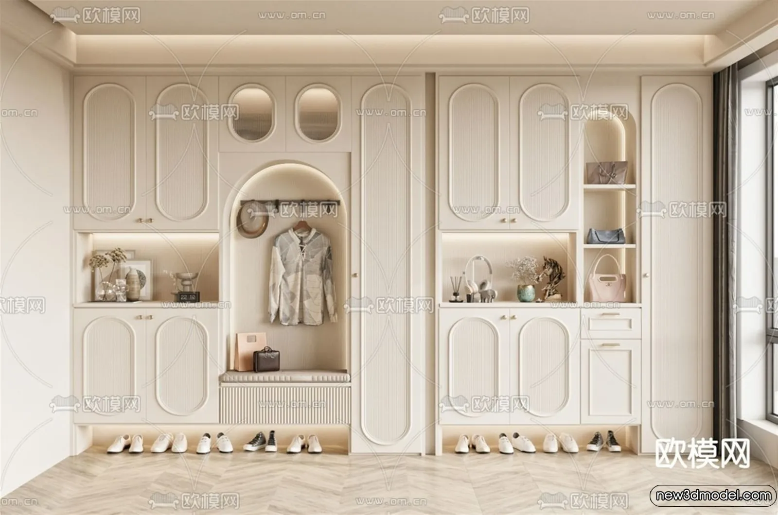 Shoe Cabinet and Racks - 3D Models for Interior - 030