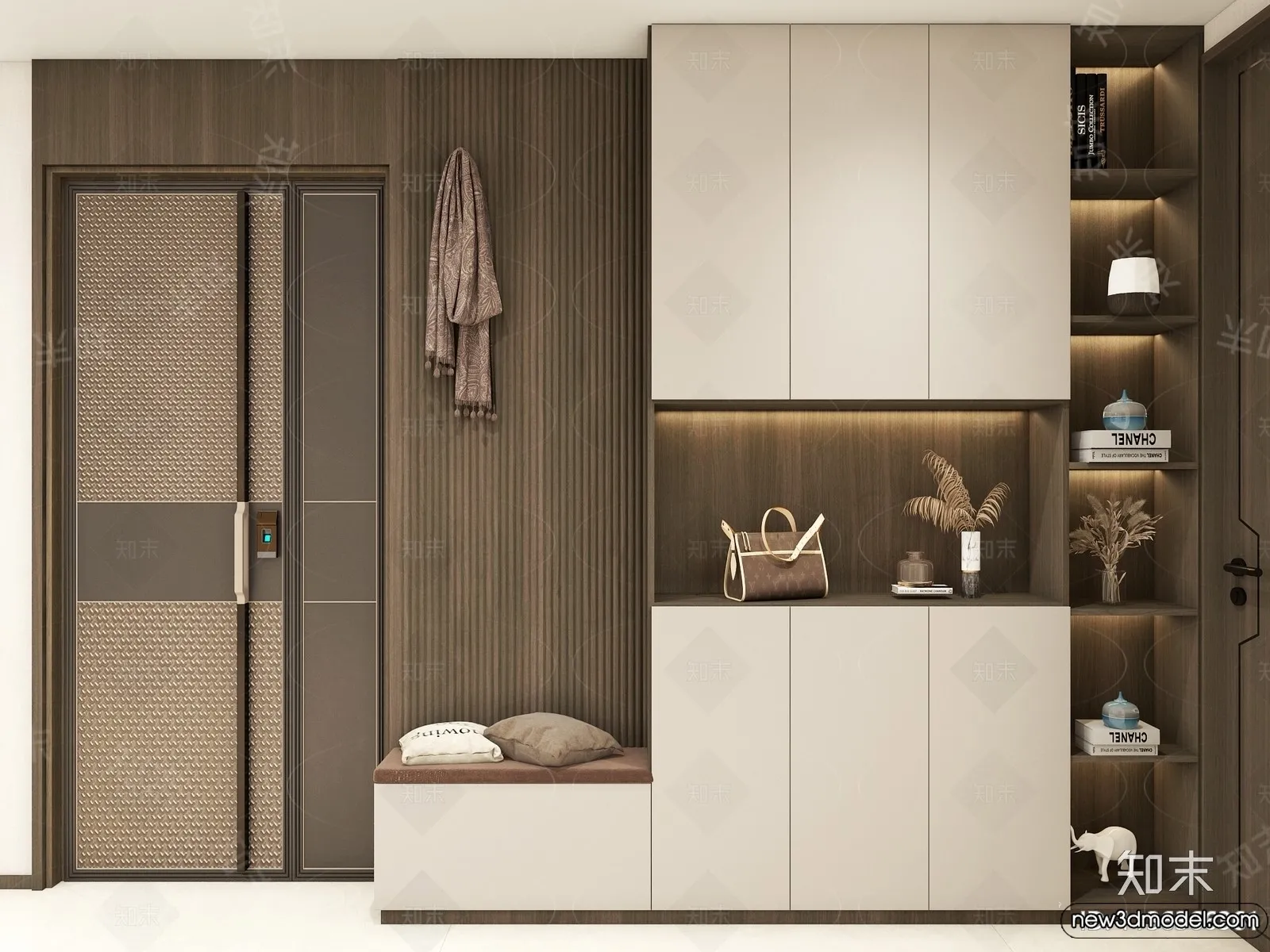 Shoe Cabinet and Racks - 3D Models for Interior - 040