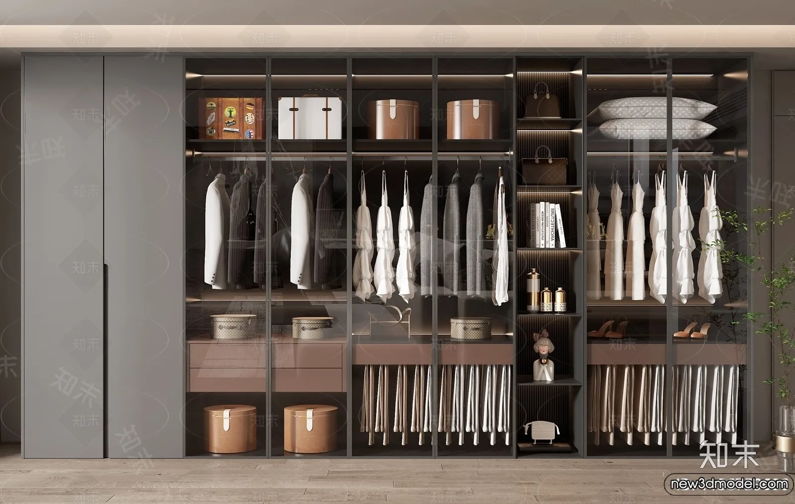 Shoe Cabinet and Racks - 3D Models for Interior - 074