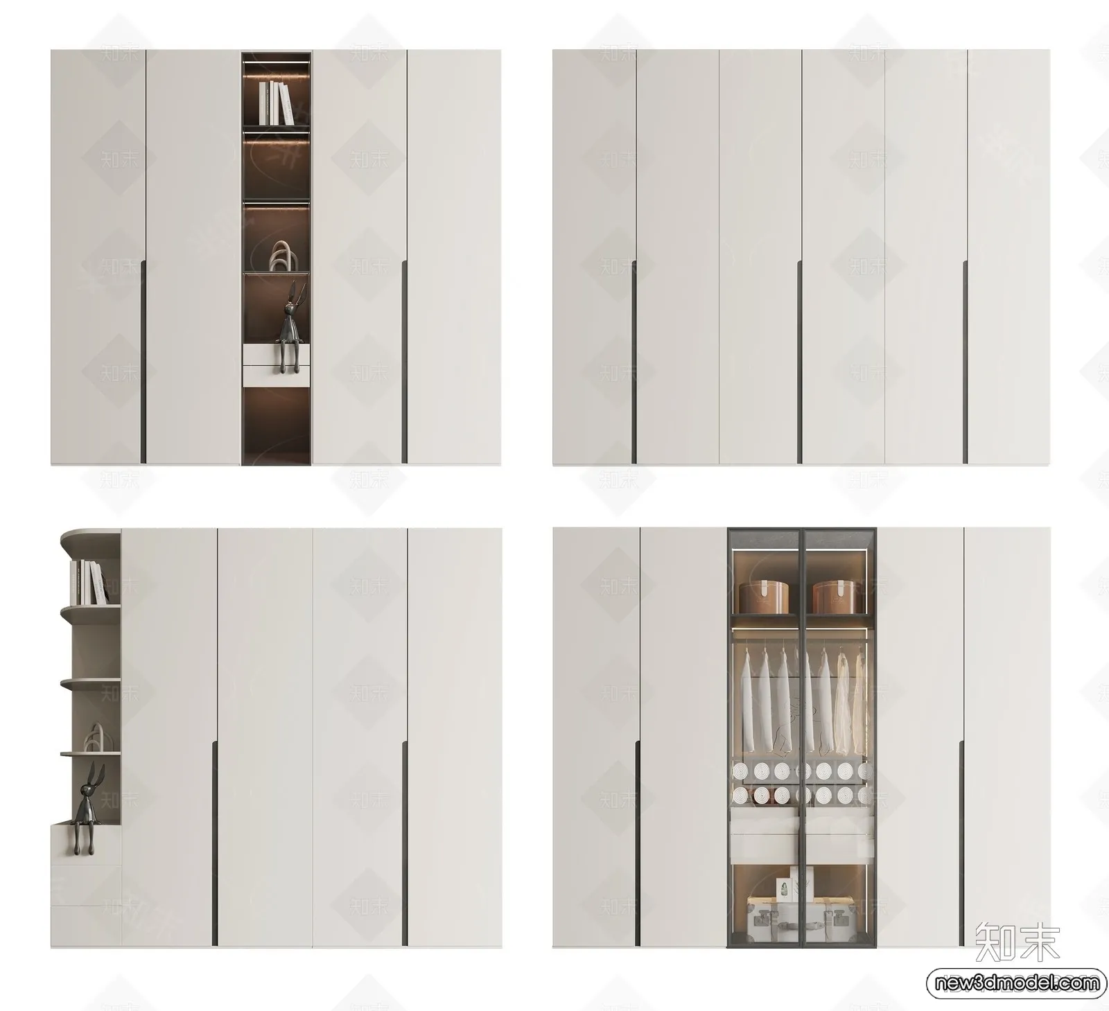 Shoe Cabinet and Racks - 3D Models for Interior - 086