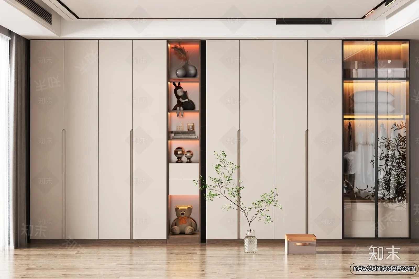 Shoe Cabinet and Racks - 3D Models for Interior - 089