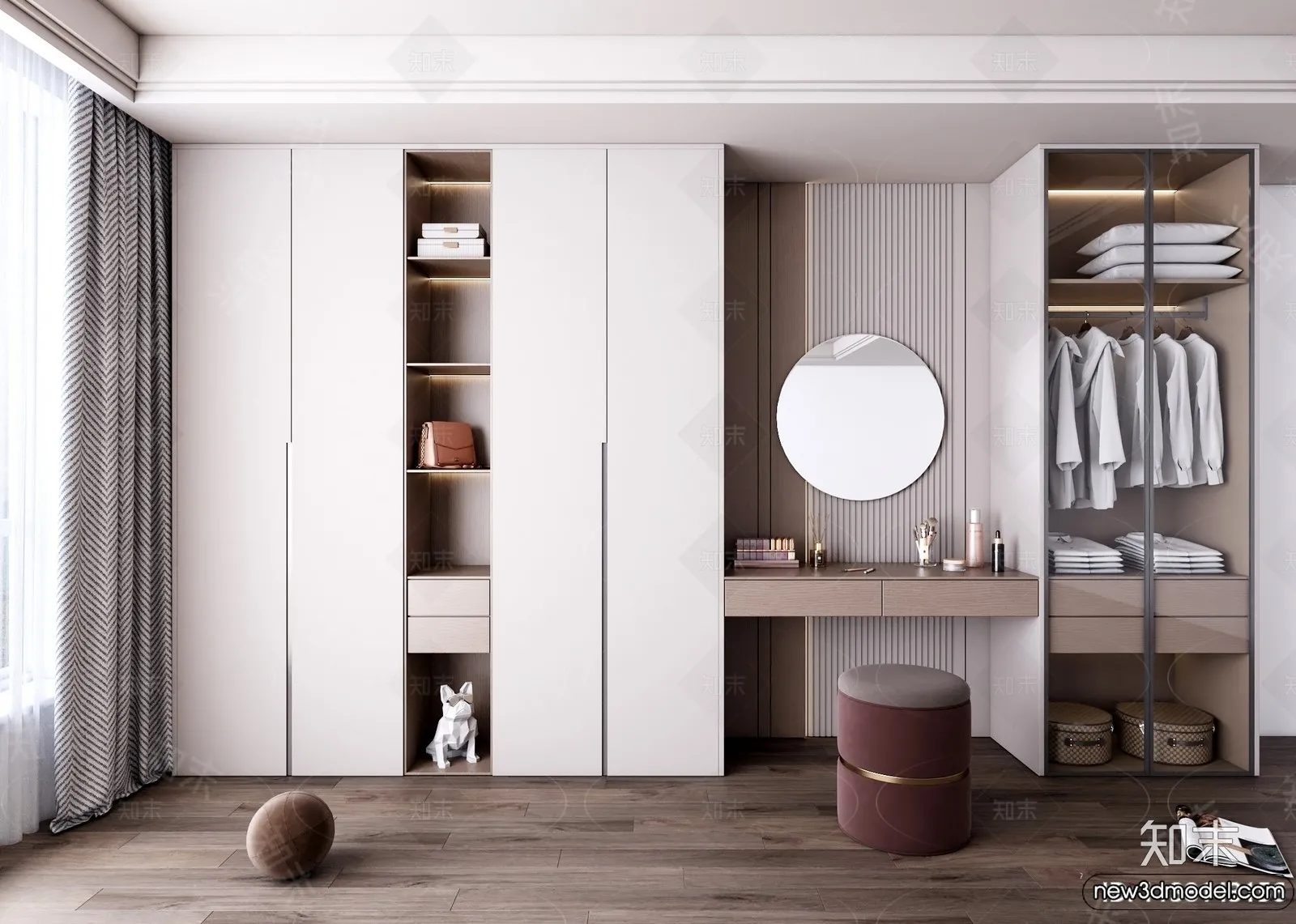 Shoe Cabinet and Racks - 3D Models for Interior - 090