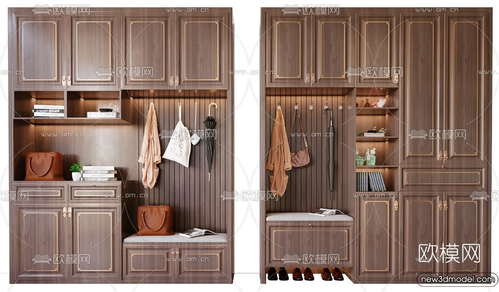 Shoe Cabinet and Racks - 3D Models for Interior - 104