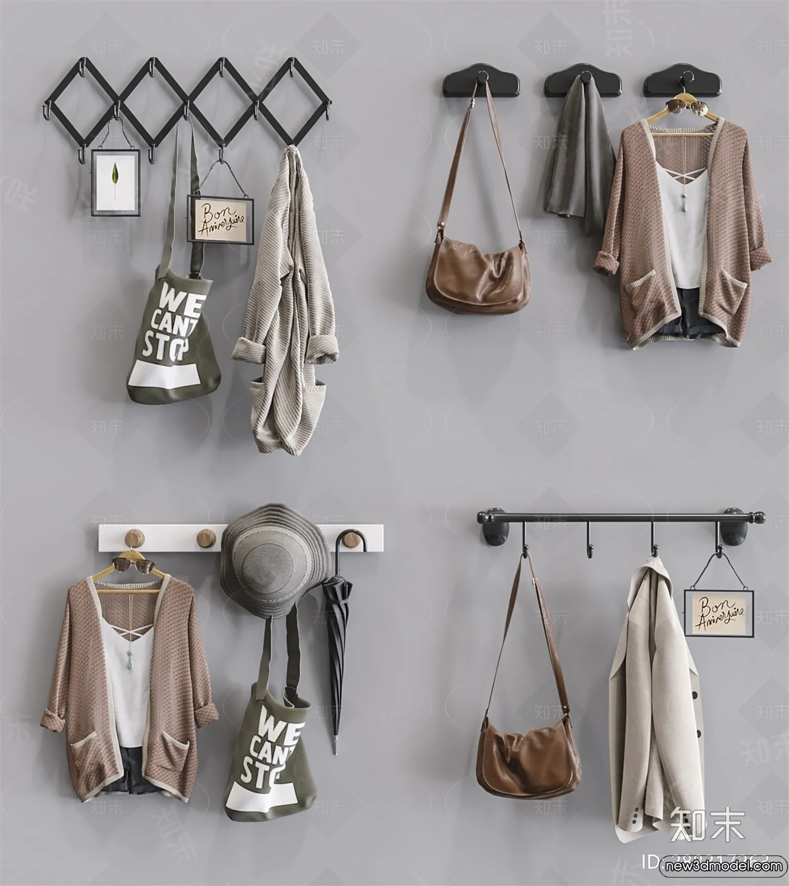 Shoe Cabinet and Racks - 3D Models for Interior - 113