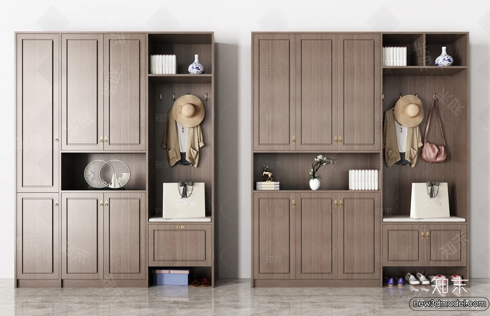 Shoe Cabinet and Racks - 3D Models for Interior - 115