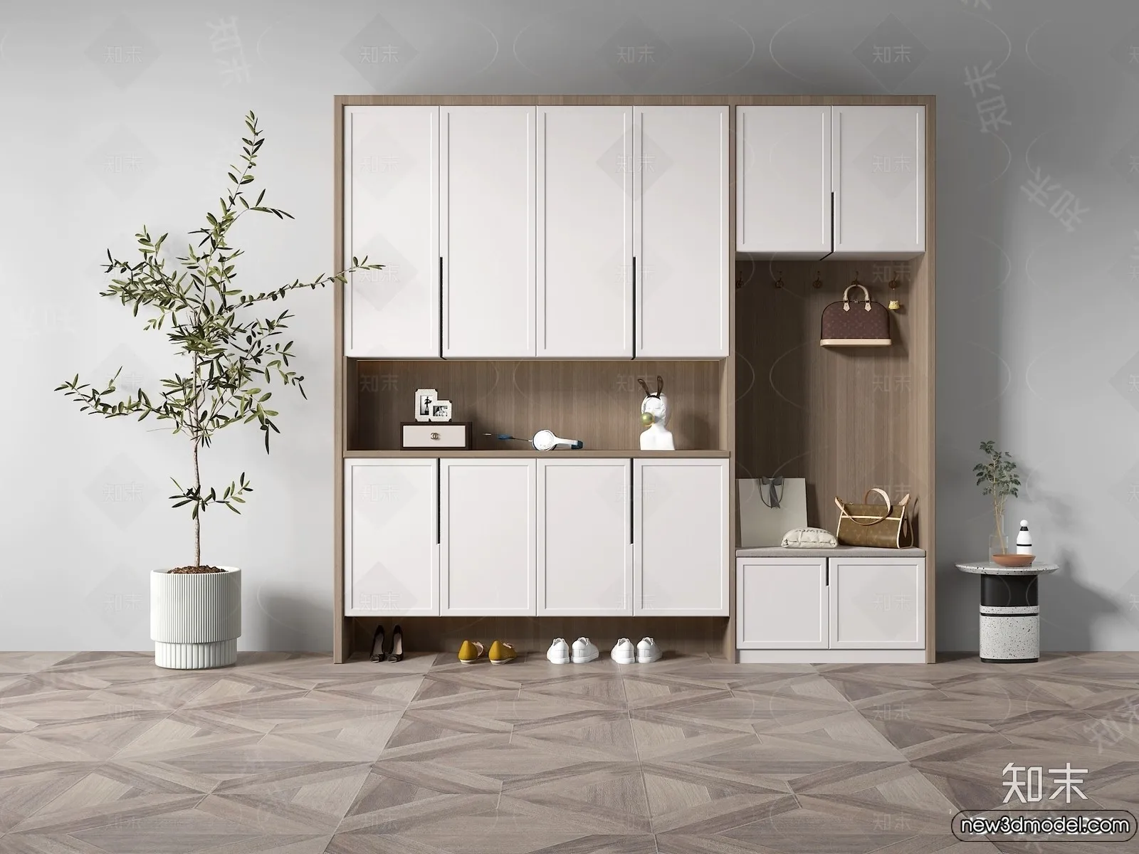 Shoe Cabinet and Racks - 3D Models for Interior - 117