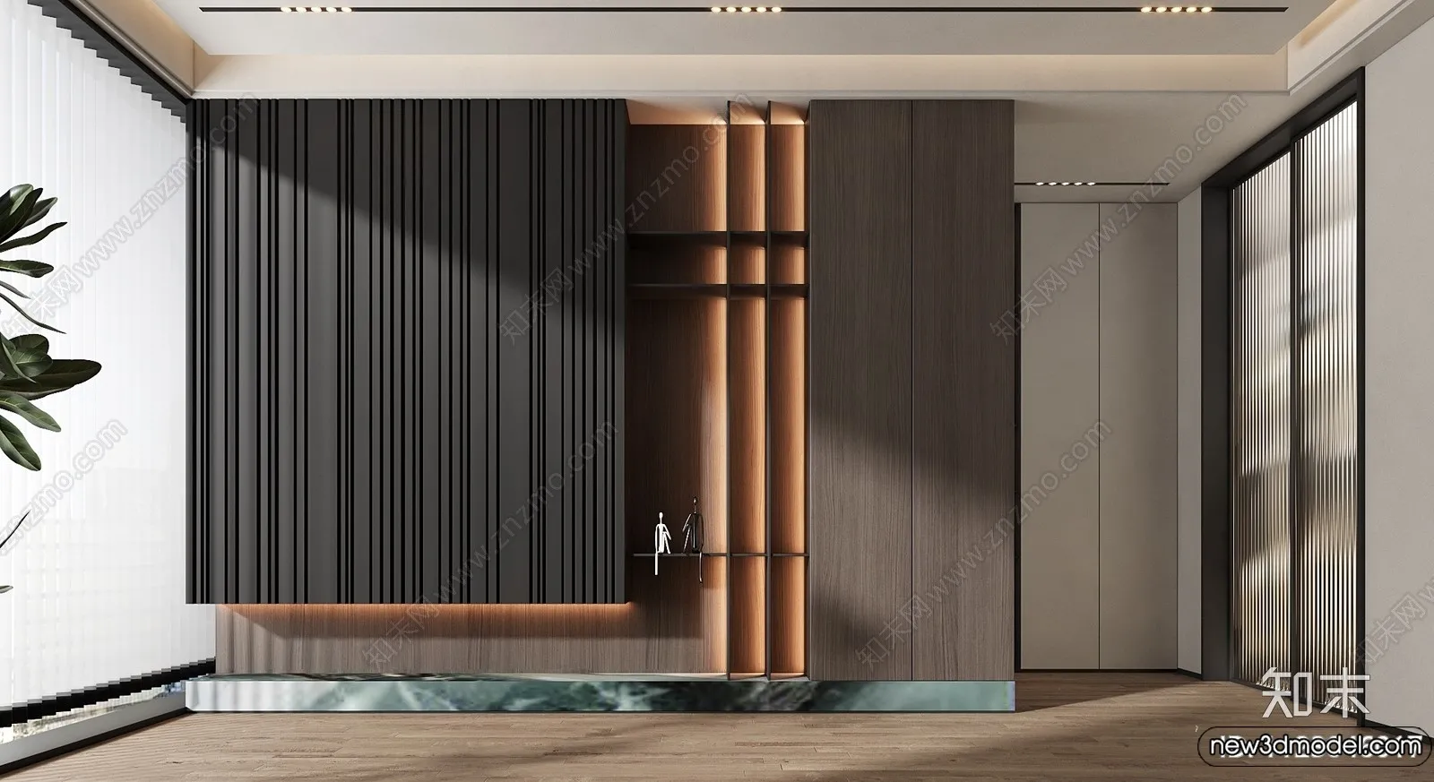 Shoe Cabinet and Racks - 3D Models for Interior - 121