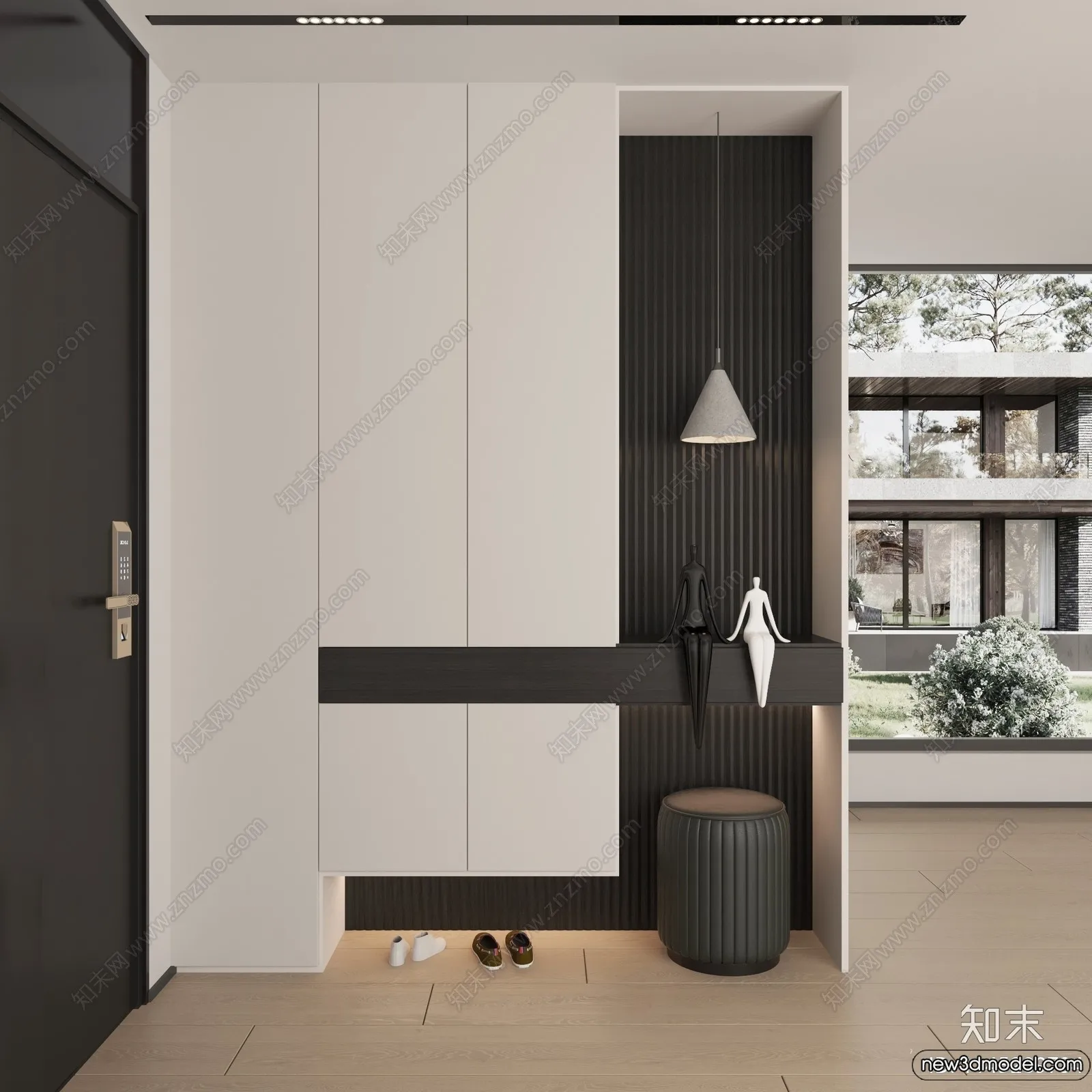 Shoe Cabinet and Racks - 3D Models for Interior - 141