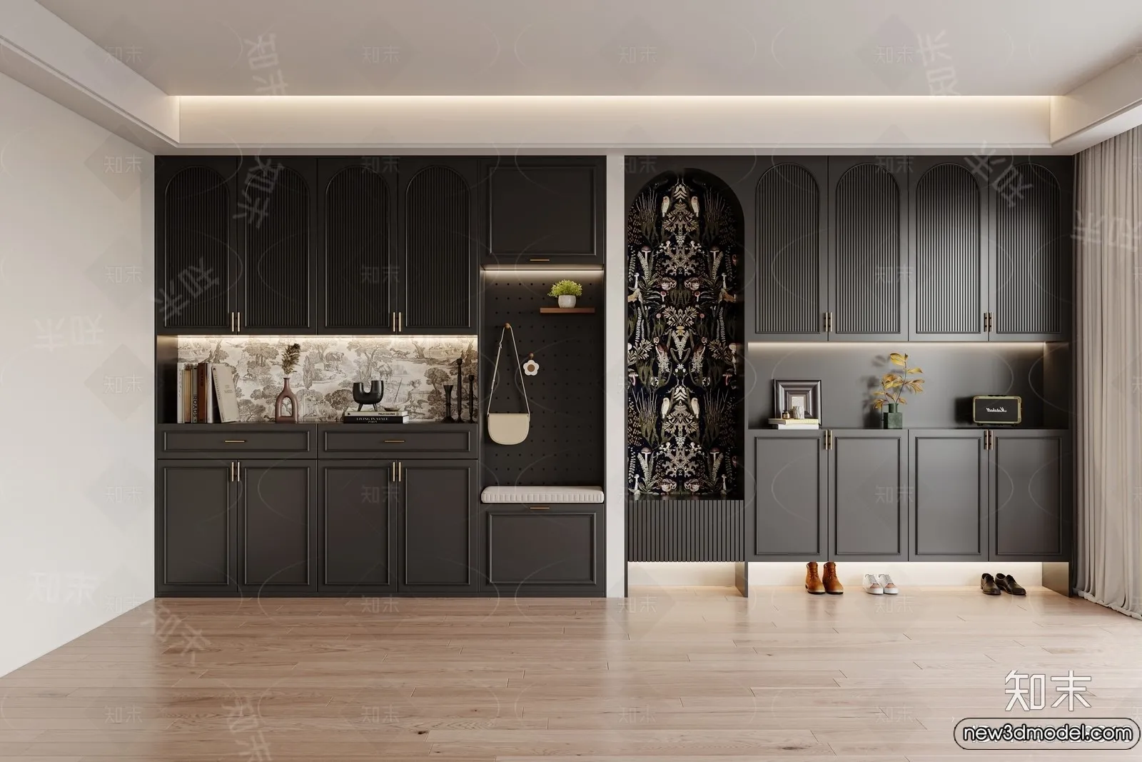 Shoe Cabinet and Racks - 3D Models for Interior - 147