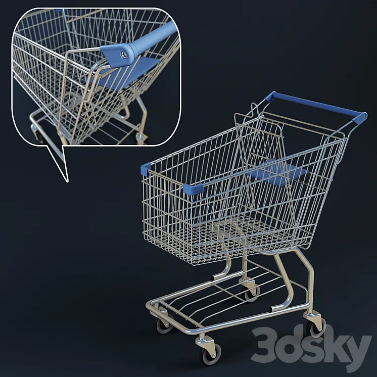 shopping cart 3D Model Free
