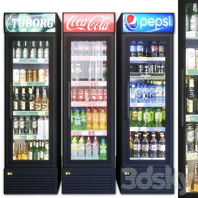 Showcase 002. Refrigerator 3D Model