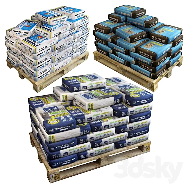 Showcase 011. Building mixtures 3D Model