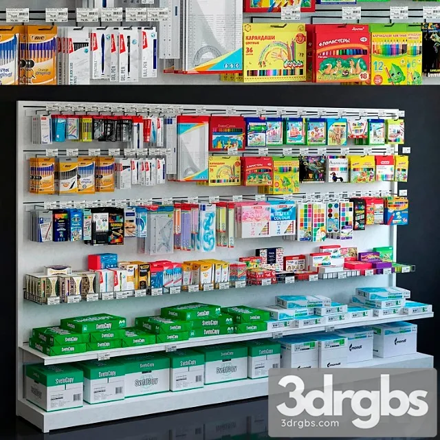 Showcase 034 Stationery 3D Model Free