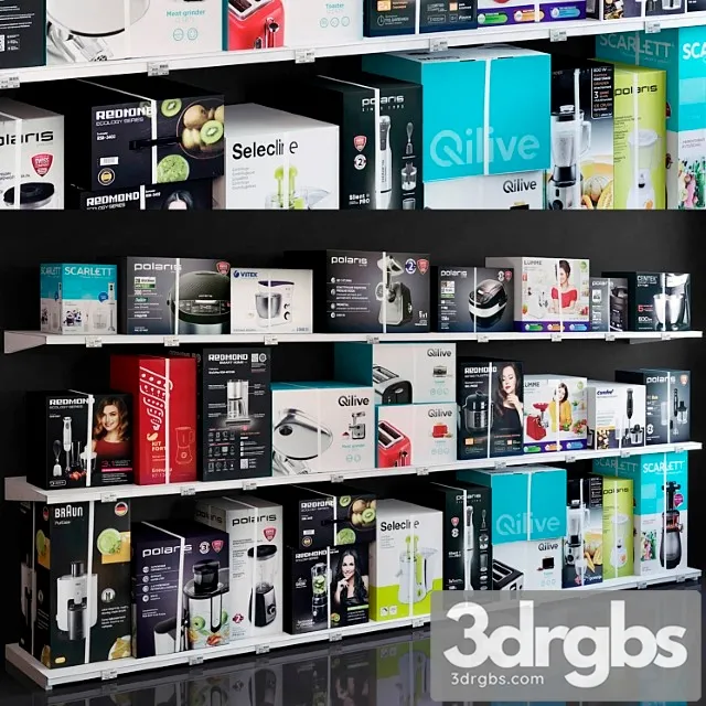 Showcase 035 Household Appliances 3D Model Free