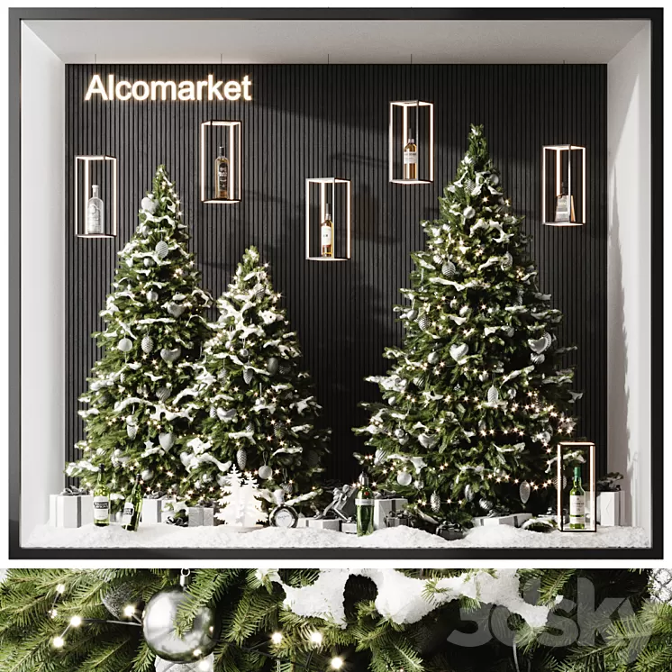 Showcase Alkomarket 3D Model Free