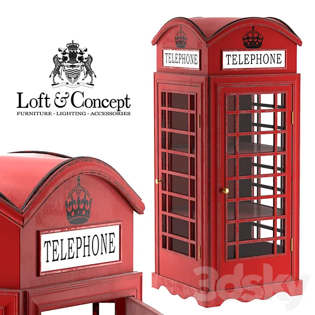 SHOWCASE LONDON TELEPHONE BOX 3DModel