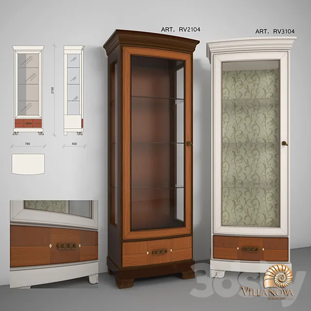 Showcase one-door Villa Nova 3DModel