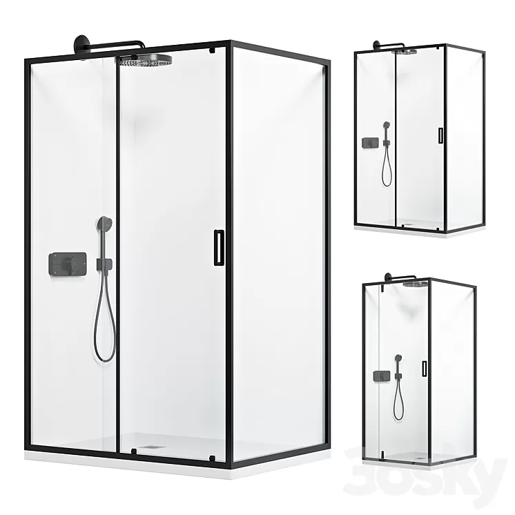 Shower cabin Niagara Nova (120x90; 120x80; 90x90cm) 3D Model Free