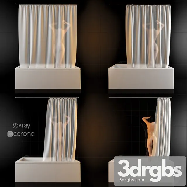 Shower Curtain 3D Model Free