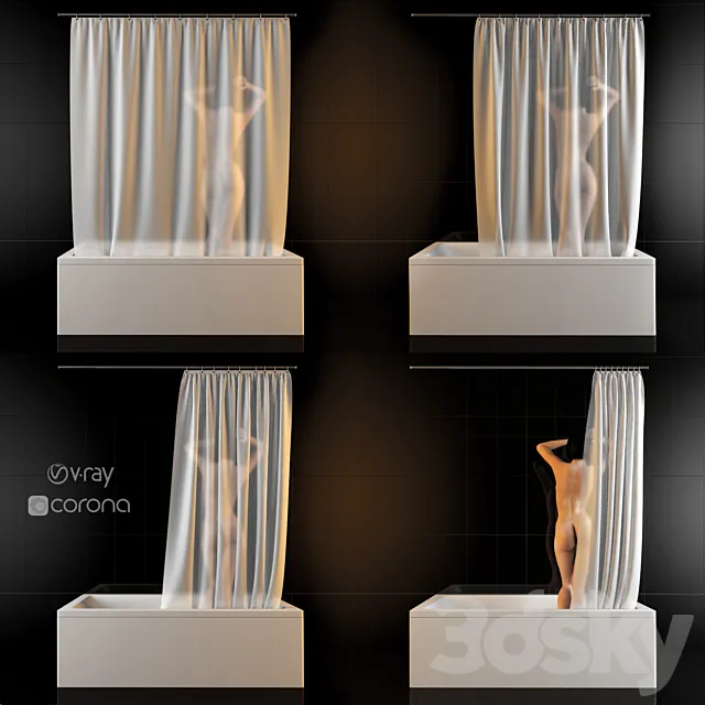 Shower curtain 3DModel