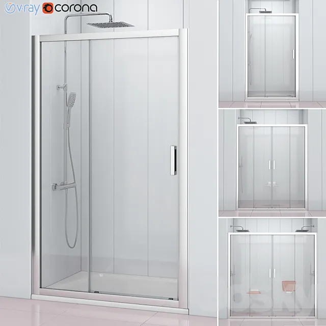 Shower doors Ravak | 10 3D Model