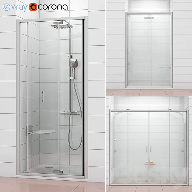 Shower doors Ravak | Blix 3D Model