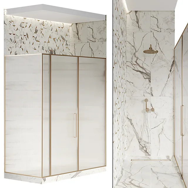 Shower enclosure with grooved glass Free Download
