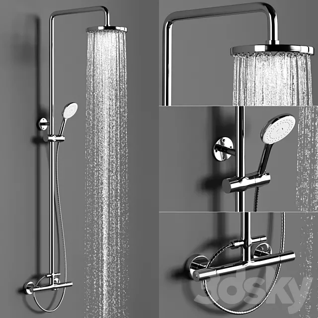 shower + Faucet 3D Model