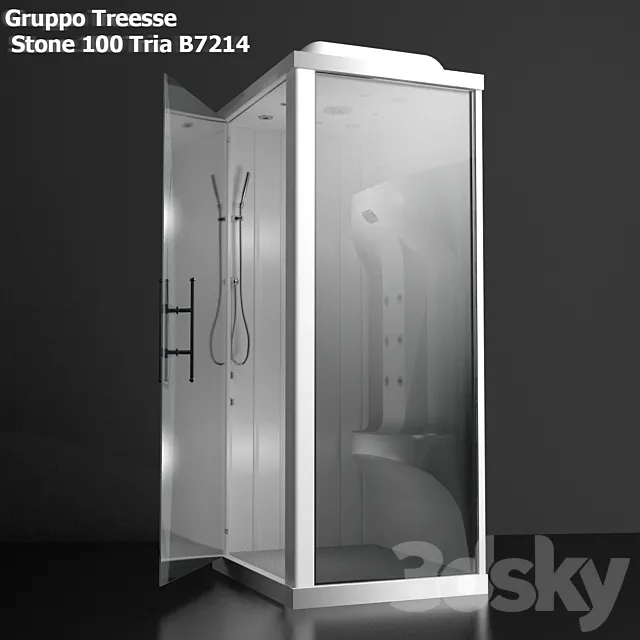Shower - Gruppo Treesse Stone 100 Tria B7214 3D Model