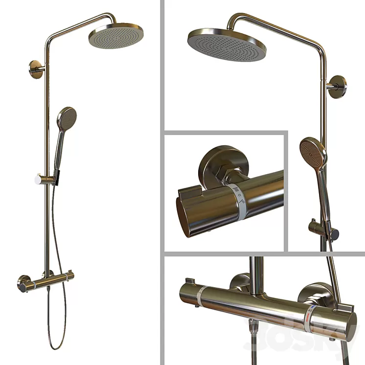 SHOWER RACK Hansgrohe Croma 160 Showerpipe 3D Model