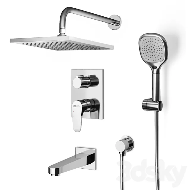 Shower set Lemark Shift 3D Model