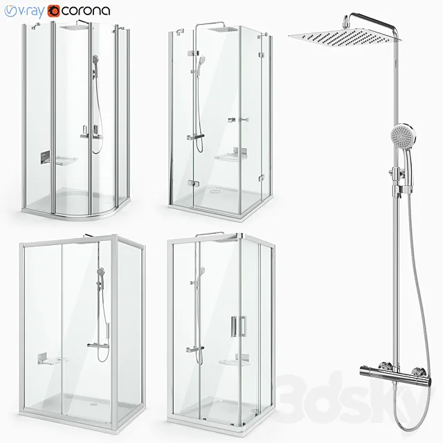 Shower set Ravak set 30 3DModel