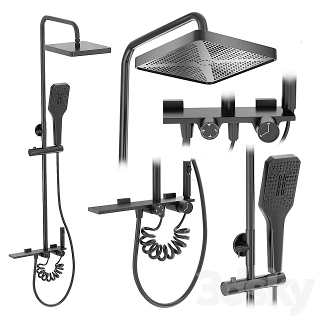 Shower Set REAL HELIX 3D Model