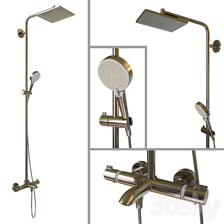 SHOWER STAND Hansgrohe Crometta E 240 1jet 3D Model