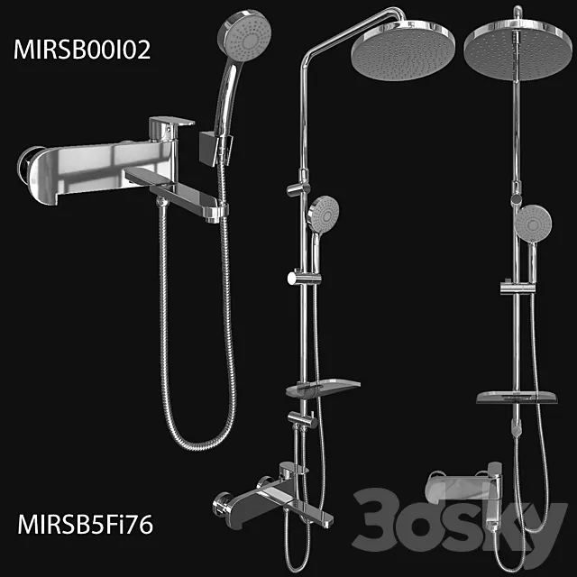 Shower system and bath mixer Iddis Mirro 3D Model