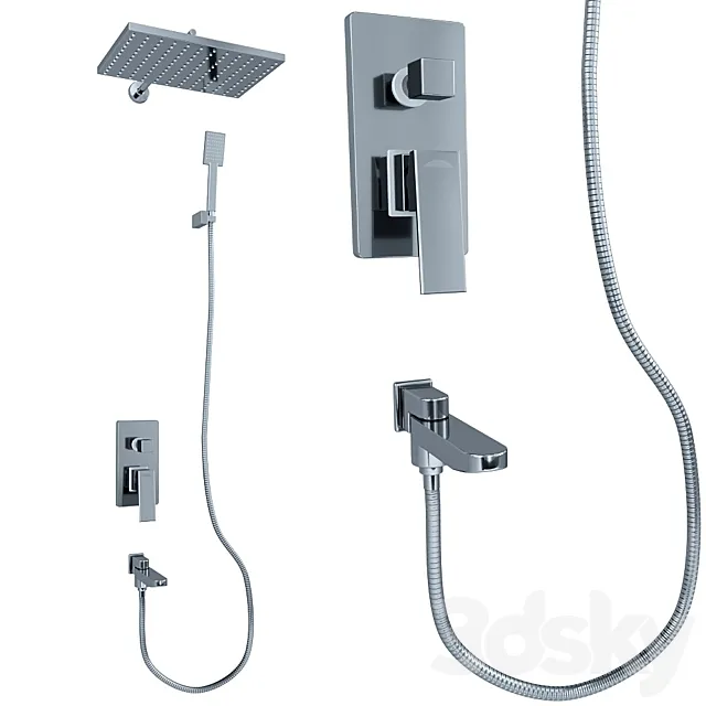 Shower system for concealed installation TIMO Selene SX-3069_00 SM (1013) 3DModel