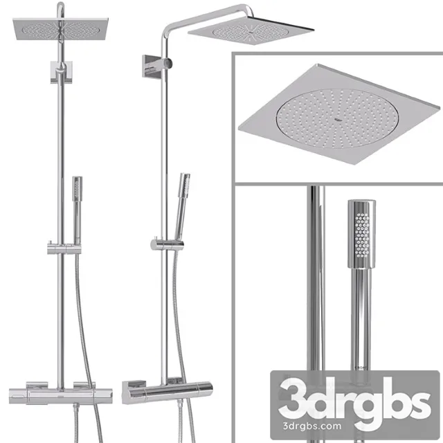 Shower System Grohe Rainshower F Series System 254 3D Model Free