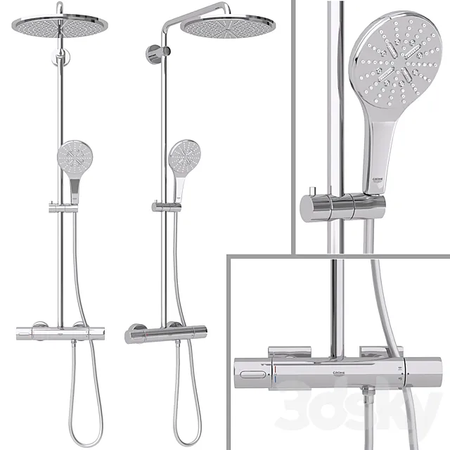 Shower system Grohe Rainshower Smartactive Cube 310_v2 3D Model