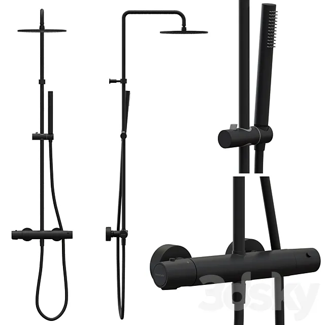 Shower system Ramon Soler TZAR 345401RM250NM 3D Model