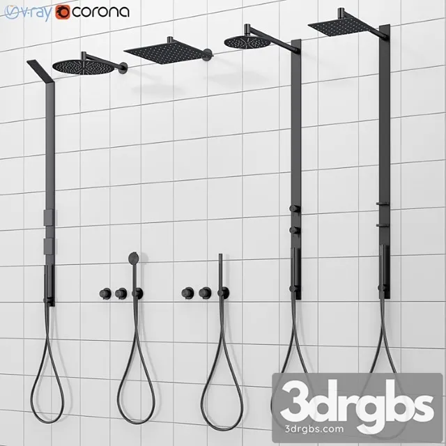 Shower Systems and Faucets CEA Set 40 3D Model Free