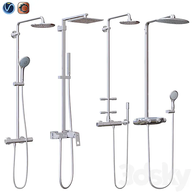 Shower Systems Grohe 3D Model