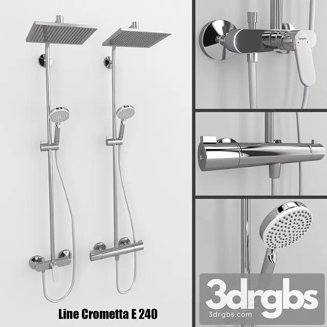Shower systems hansgrohe crometta e 240 3D Model Free