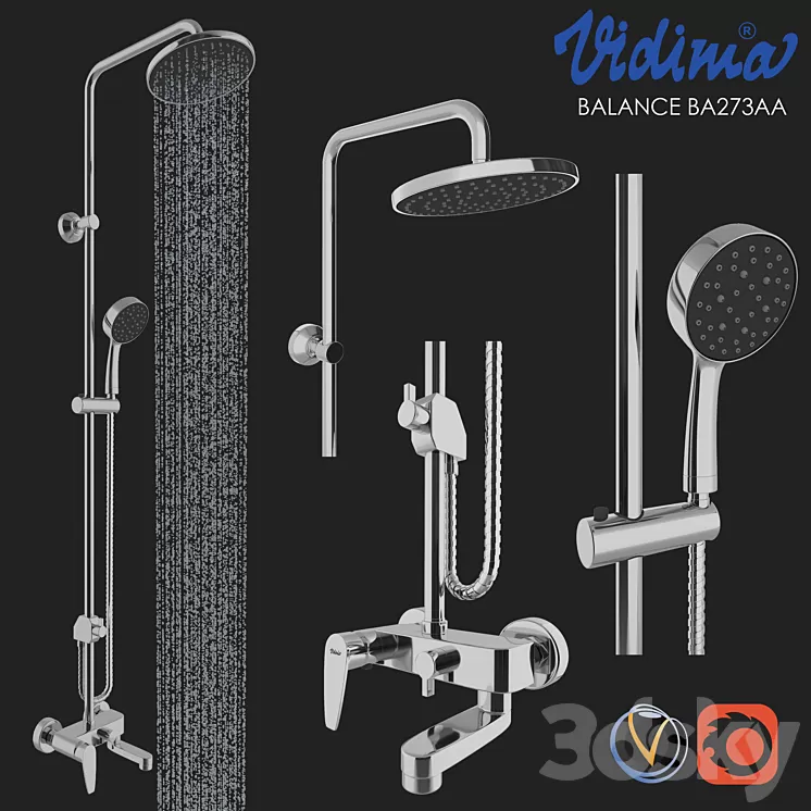 Shower-Vidima Balance BA AA 270 3D Model